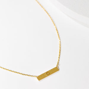 Engraved Bar Pendant:
